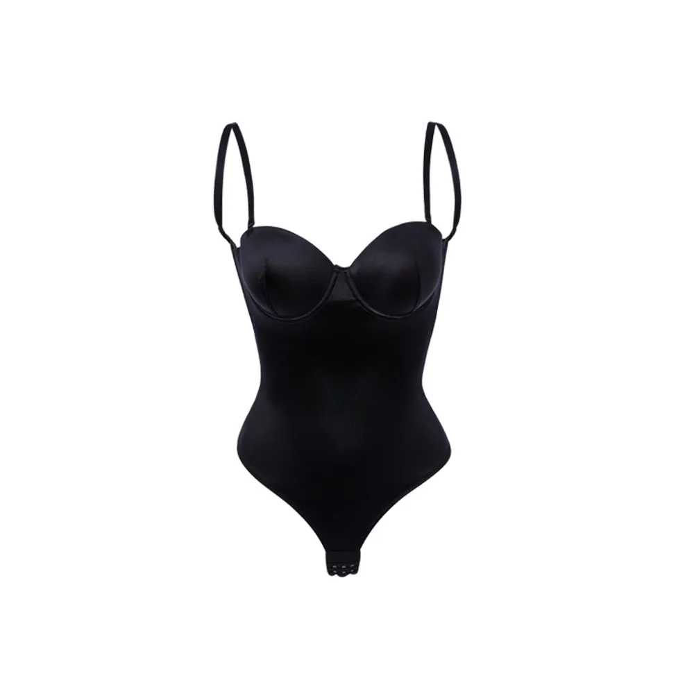 Sexy Women's Black Deep V Underwear Body Shapewear Backless Bodysuit With High Quality Adjustable Hooks 
Sexy Women's Black Deep V Underwear Body Shapewear Backless Bodysuit With High Quality Adjustable Hooks