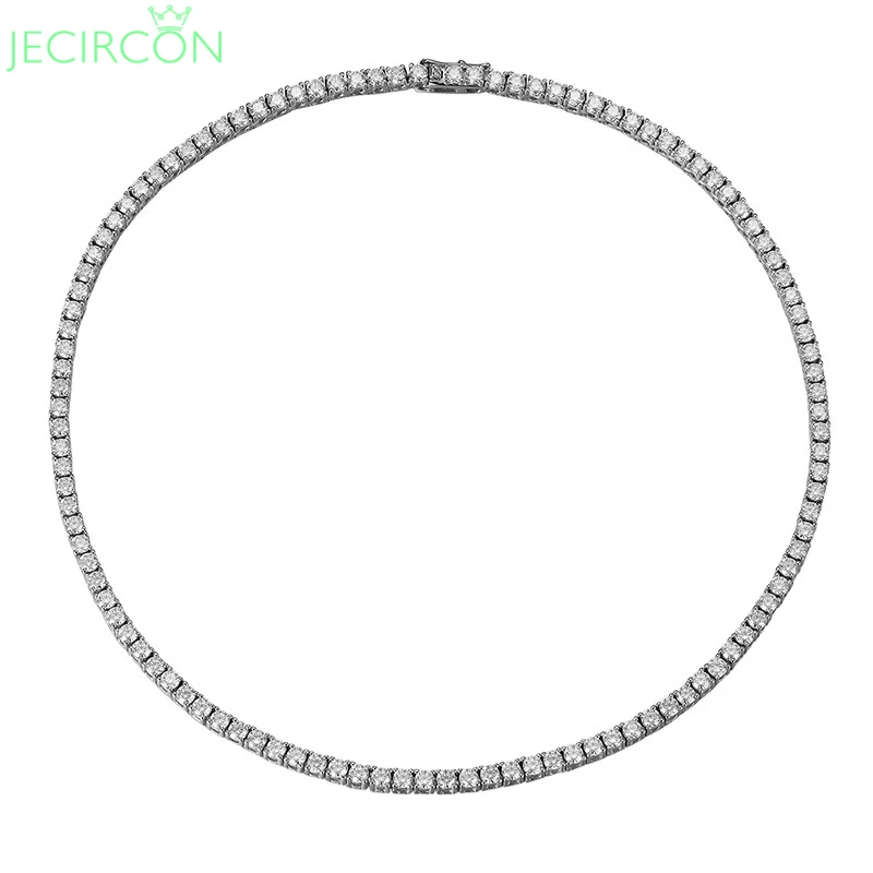 JECIRCON Single 0.1 Carat Moissanite Necklace Row Diamond 4-claw 925 Sterling Silver Simple Full Diamonds Tennis Clavicle Chain
JECIRCON Single 0.1 Carat Moissanite Necklace Row Diamond 4-claw 925 Sterling Silver Simple Full Diamonds Tennis Clavicle Chain