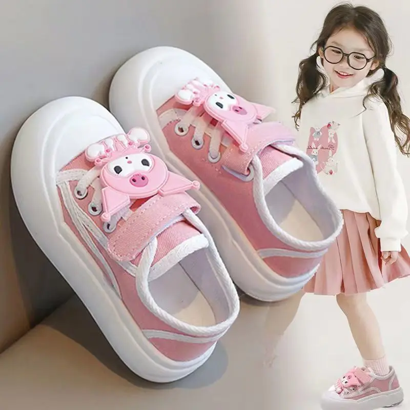 Girly Heart Kawaii Kuromi Anime Canvas Shoes Spring Autumn Cute Cartoon Children Casual Board Breathable Sneakers Kids Gifts
Girly Heart Kawaii Kuromi Anime Canvas Shoes Spring Autumn Cute Cartoon Children Casual Board Breathable Sneakers Kids Gifts