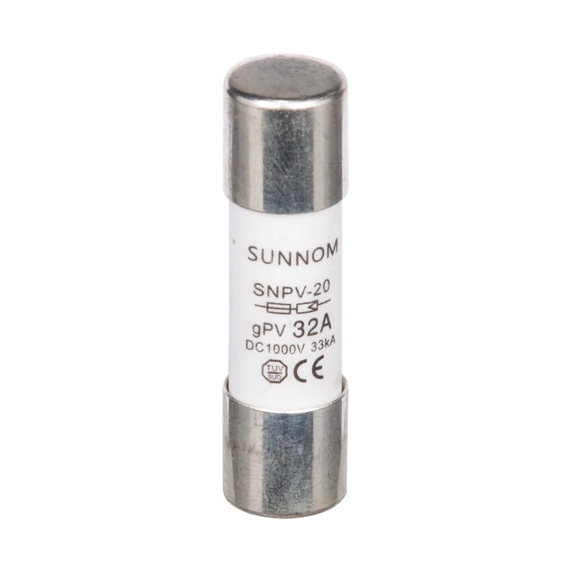 

CE SOLAR Photovolt 1A/2A/3A/4A/5A/6A/8A/10A/12A/15A/16A/20A/25A/30A Cylindrical Ceramic 10X38 GPV 1000V DC PV Fuse