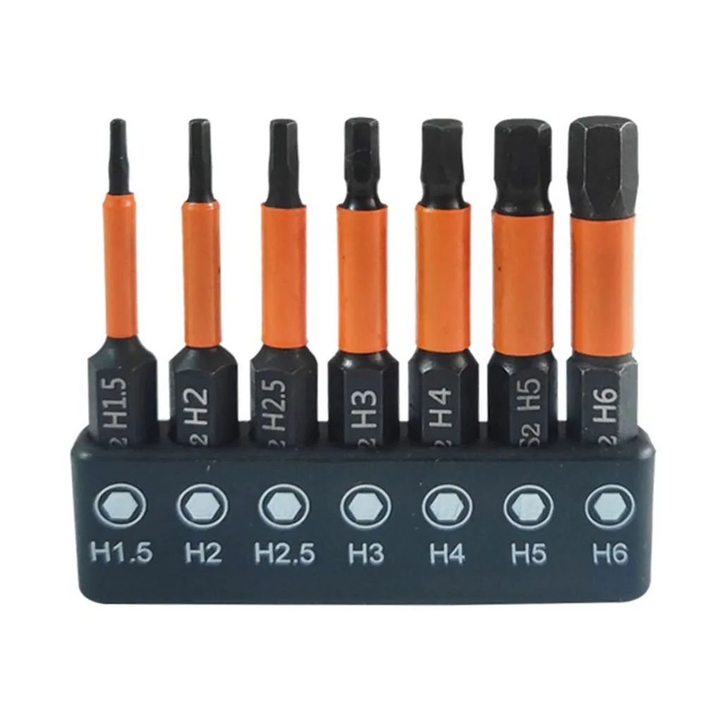 7Pcs Magnetic Screwdriver Bit Hex Head 1/4'' Hex Shank H1.5-H6 50mm For Electric Impact Drill Driver Power Tools Accessories
7Pcs Magnetic Screwdriver Bit Hex Head 1/4'' Hex Shank H1.5-H6 50mm For Electric Impact Drill Driver Power Tools Accessories