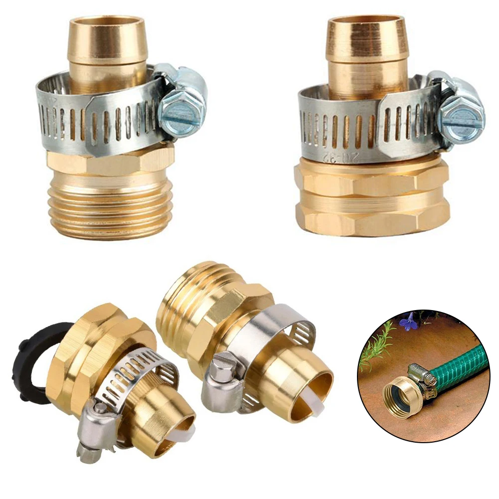 Brass Garden Hose End Hose Connector Stainless Steel Tightening Clamp Kit For Water Faucet Sprayers Garden Hose Irrigation Part
Brass Garden Hose End Hose Connector Stainless Steel Tightening Clamp Kit For Water Faucet Sprayers Garden Hose Irrigation Part