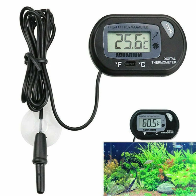 

Electronic Thermometer Mini Temperature Measuring Tools Submersible Fish Tank Precision LCD Display for Aquarium Accessories
