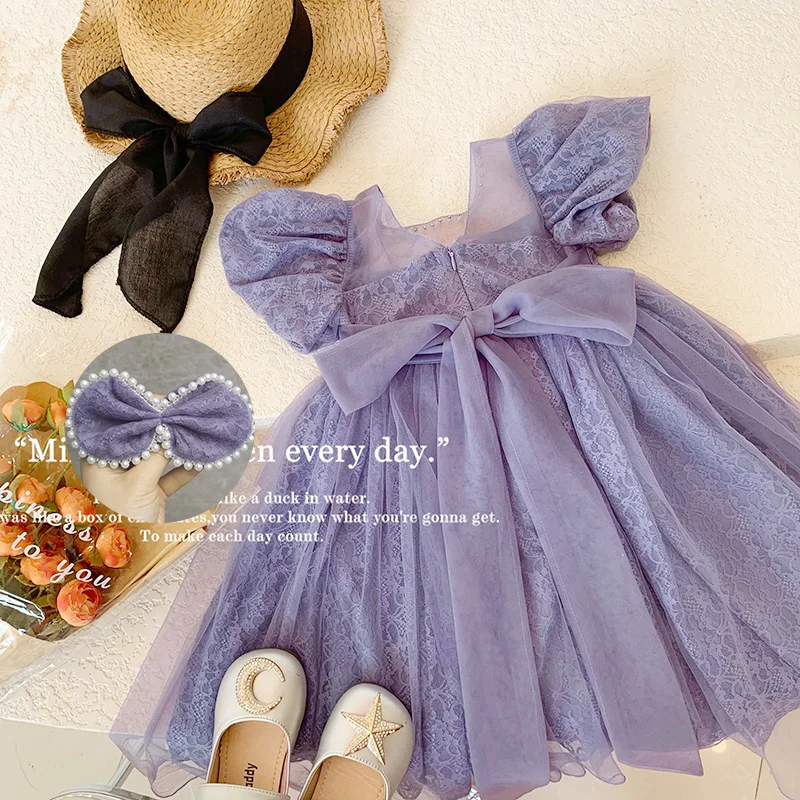 Girls' Short Sleeve Dress 2023 Summer New Children's Mesh Princess Dress Children Bow Dress Fashion
Girls' Short Sleeve Dress 2023 Summer New Children's Mesh Princess Dress Children Bow Dress Fashion