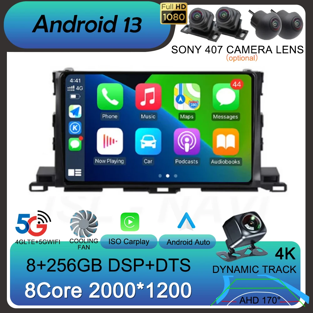 Video Player Android 13 For Toyota Highlander Kluger 3 XU50 2013 - 2019 Car Radio Multimedia 4G WIFI GPS Navigation Carplay Auto
Video Player Android 13 For Toyota Highlander Kluger 3 XU50 2013 - 2019 Car Radio Multimedia 4G WIFI GPS Navigation Carplay Auto