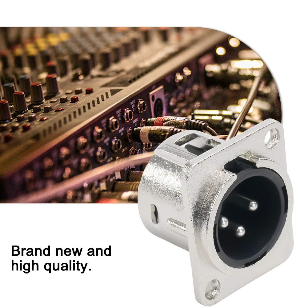 High-quality 3 Pin XLR Male/Female Connector Metal Shell 3Poles XLR Socket Panel Mount Chassis MIC Microphone Connector Tools
High-quality 3 Pin XLR Male/Female Connector Metal Shell 3Poles XLR Socket Panel Mount Chassis MIC Microphone Connector Tools