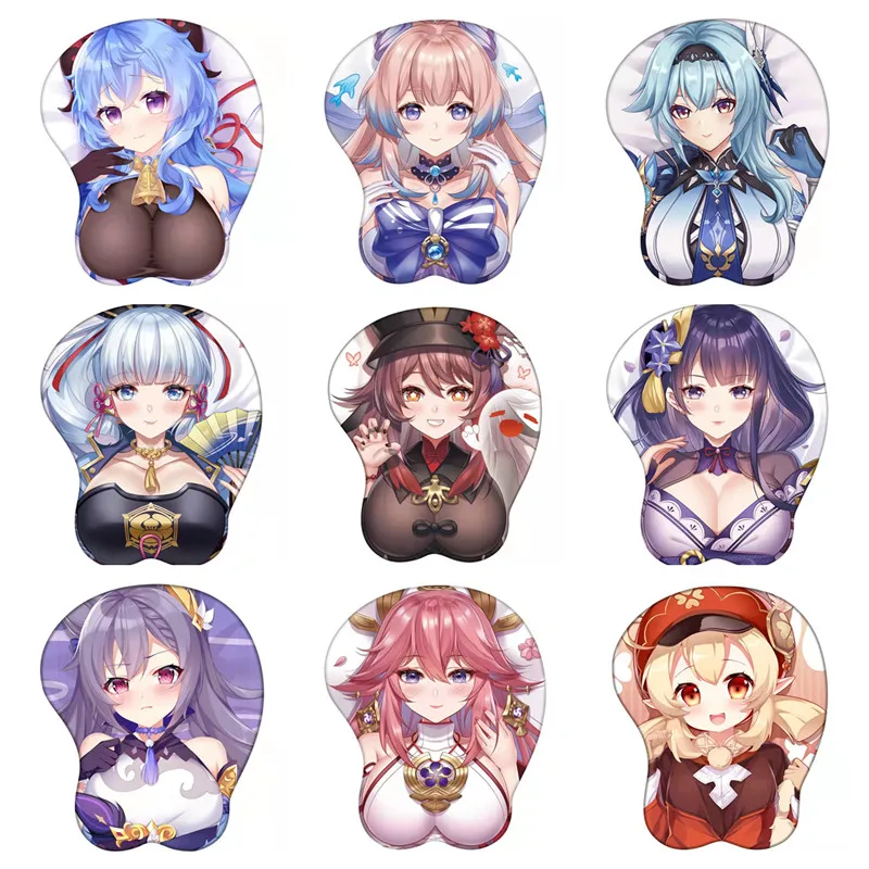 Силиконовый гелевый коврик для мыши Genshin Impact Full Hutao Ganyu Keqing Eula, милый коврик для мыши в стиле аниме, сексуальный коврик для манги и запястья 3D Oppai 
Силиконовый гелевый коврик для мыши Genshin Impact Full Hutao Ganyu Keqing Eula, милый коврик для мыши в стиле аниме, сексуальный коврик для манги и запястья 3D Oppai