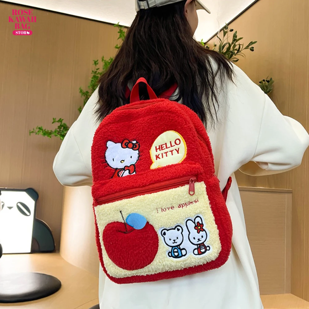 Kawaii Hello Kitty Backpack Cartoon Anime High-Capacity Hello Kitty Bag Cute Girl's Heart Ins Plush Backpack Student Schoolbag
Kawaii Hello Kitty Backpack Cartoon Anime High-Capacity Hello Kitty Bag Cute Girl's Heart Ins Plush Backpack Student Schoolbag