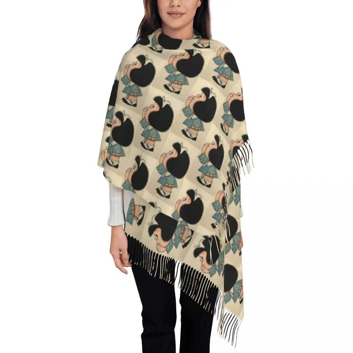 Outdoor Scarf Autumn Custom Mafalda Anime Shawl Wraps Cute Girl Designer Bufanda Mujer Men Women Popular Head Scarves
Outdoor Scarf Autumn Custom Mafalda Anime Shawl Wraps Cute Girl Designer Bufanda Mujer Men Women Popular Head Scarves
