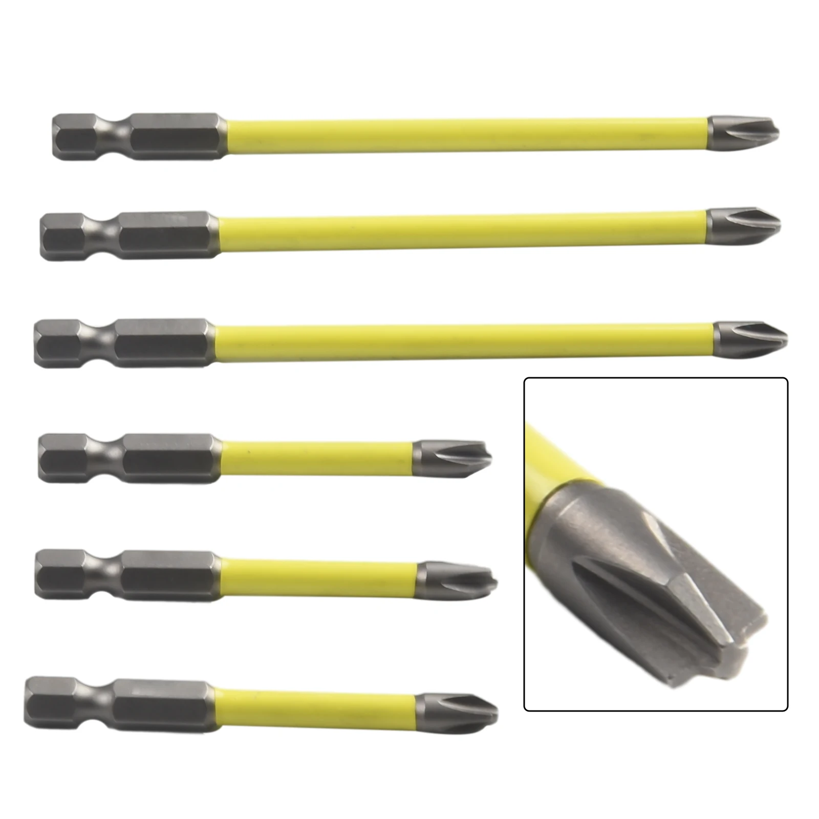 

6Pcs Screwdriver Bits 65mm 110mm Magnetic Special Slotted Cross FPH2 For Electrician Socket Switch Alloy Steel Rust Proof
