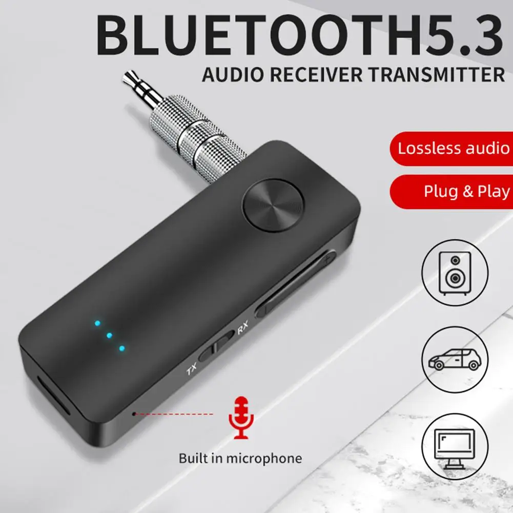 

Автомобильный приемник-передатчик Bluetooth 2-в-1 беспроводной аудио адаптер портативные автомобильные комплекты громкой связи с AUX 3,5 мм