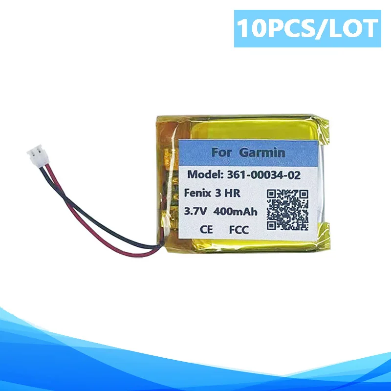 10PCS/Lot 400mAh 361-00034-02 Battery For Garmin Fenix 3 Fenix3 Sport Smart Watch Batterie Accumulator AKKU
10PCS/Lot 400mAh 361-00034-02 Battery For Garmin Fenix 3 Fenix3 Sport Smart Watch Batterie Accumulator AKKU