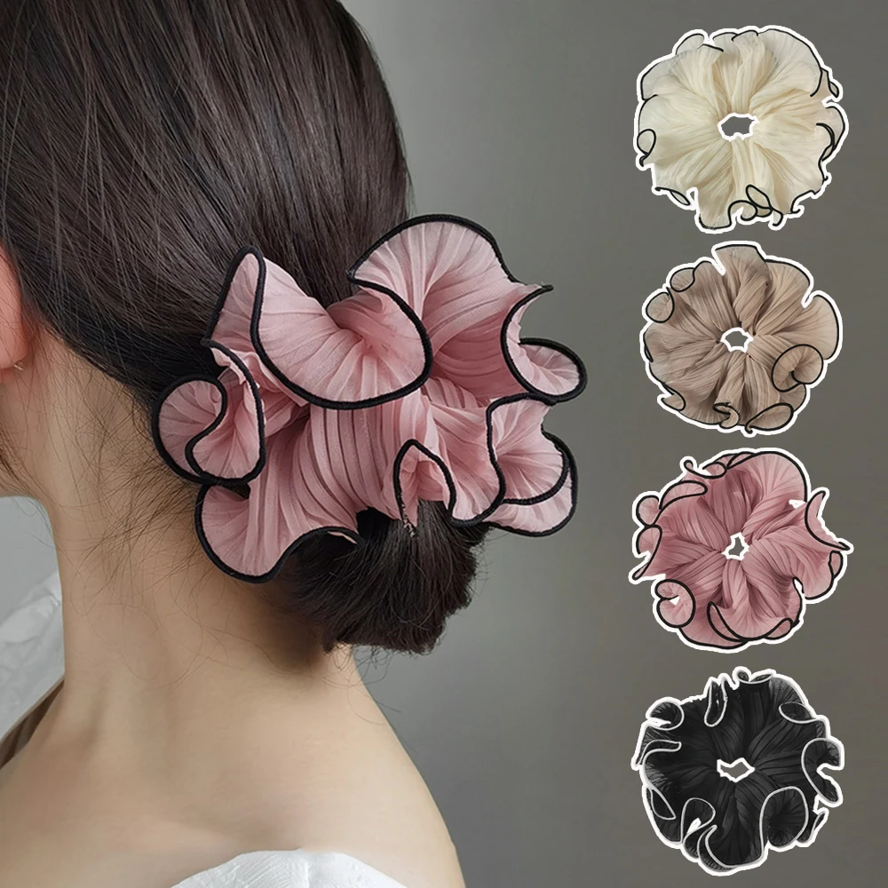 Ponytail Holder Agaric Edge Hair Ring Oversized Pleated Sweet Hair Rope Wrinkle Chiffon Scrunchies Handmade Hair Accessories
Ponytail Holder Agaric Edge Hair Ring Oversized Pleated Sweet Hair Rope Wrinkle Chiffon Scrunchies Handmade Hair Accessories