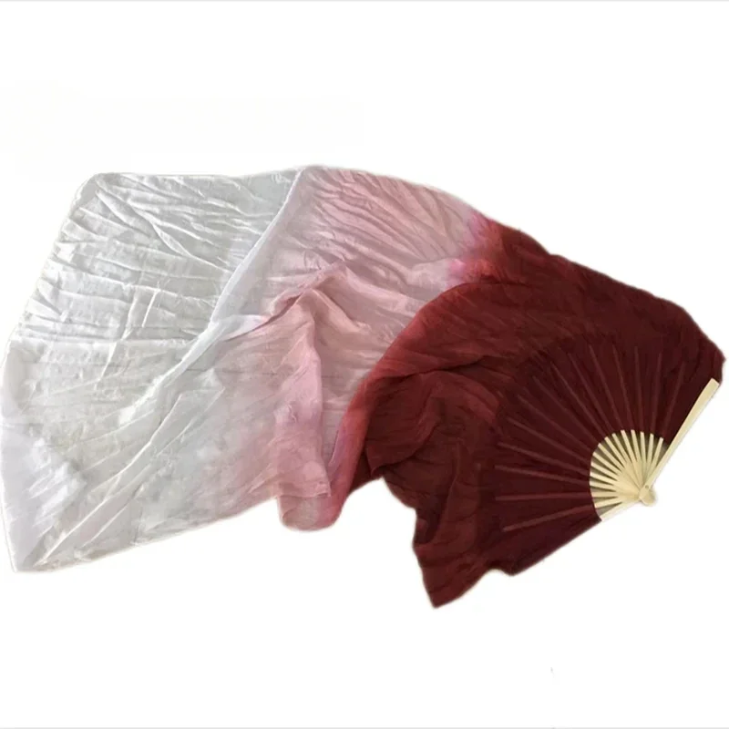 

Women Belly Dance Silk Bamboo Long Fan Veils One Pair (L+R) 100% Silk Veil Light Weight Flowy Bellydance Costume Props 180cm