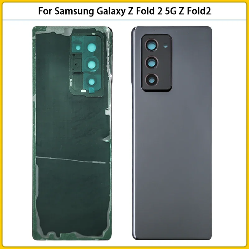 

New For Galaxy Z Fold 2 5G F916 Battery Back Cover Z Fold2 Rear Door Glass Panel Housing Case Camera Lens Replace