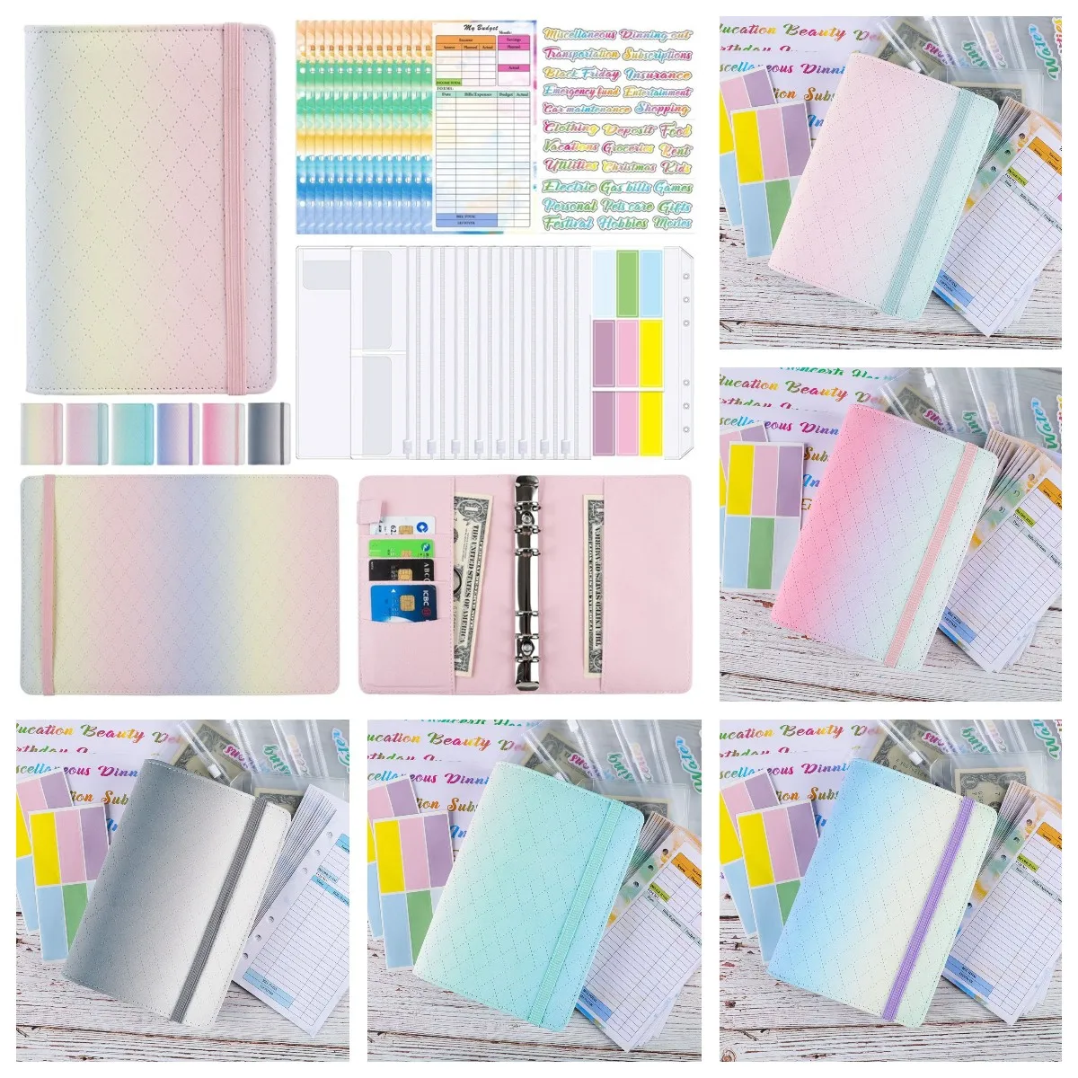 New Gradient Macaron Binder Budget A6 Loose-leaf Notebook Binder Budget Planner Money Organizer Cash Budget Financial Planne
New Gradient Macaron Binder Budget A6 Loose-leaf Notebook Binder Budget Planner Money Organizer Cash Budget Financial Planne
