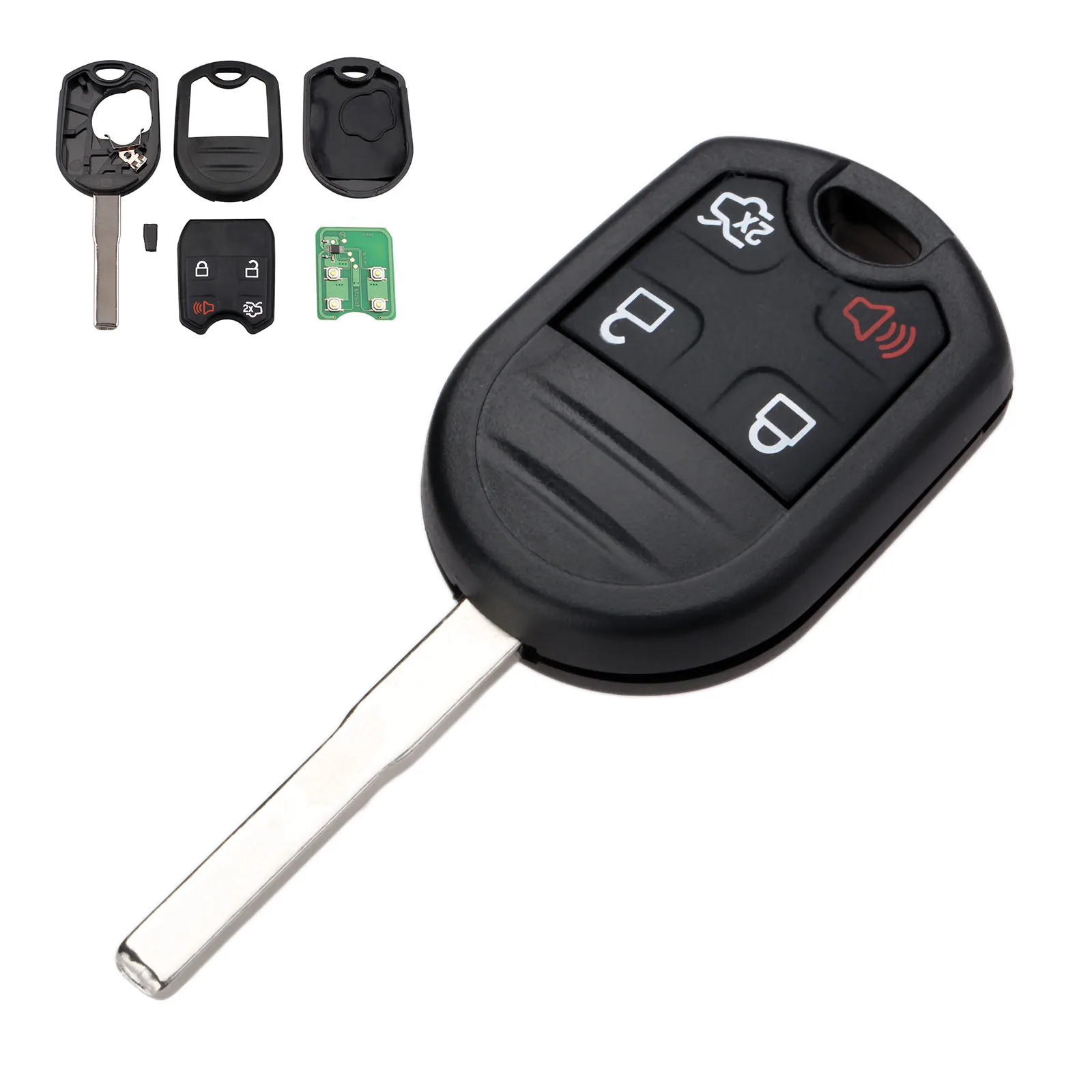 

CWTWB1U793 4-Buttons Remote Car Key Fob for Ford Escape Fiesta Focus Transit Connect C-Max 2014-2016 ID83/4D63 Chip 80Bit 315MHz