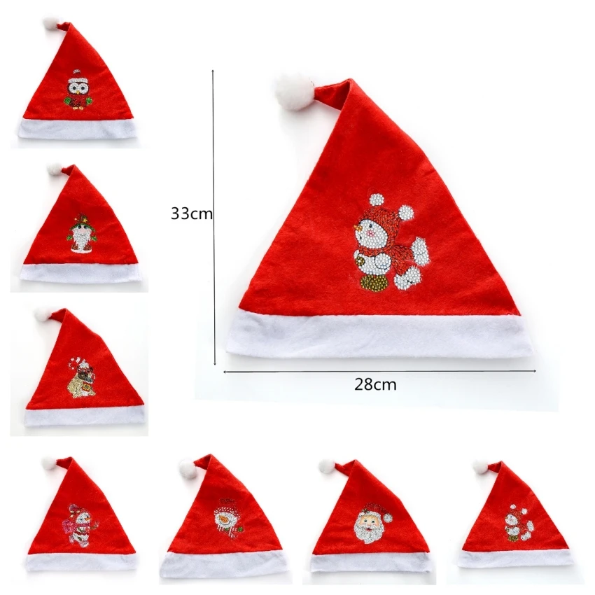 

новогодние товары 2022 5D DIY Diamond Painting Hats Christma Hats Adults Santa Hat Grros de Nvidada Santaclaus новогодний декор