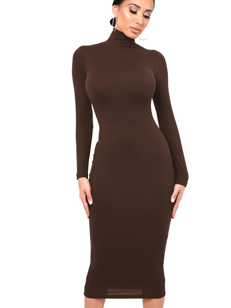 Winter Black Turtleneck Sexy Women Dress Autumn Long Sleeve Skinny Midi Boydcon Casual Blue Plush Knee-Length Party Club
Winter Black Turtleneck Sexy Women Dress Autumn Long Sleeve Skinny Midi Boydcon Casual Blue Plush Knee-Length Party Club