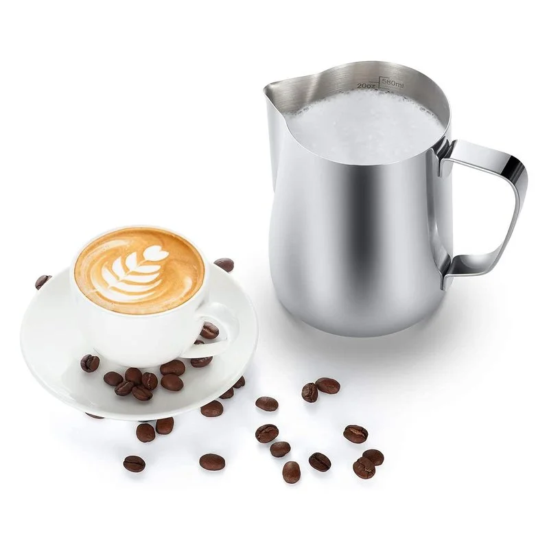 Milk Frother 20oz/600ml Steamer Stainless Steel Milk Coffee Cappuccino Latte Art Barista Steamer Milk Maker Cup
Milk Frother 20oz/600ml Steamer Stainless Steel Milk Coffee Cappuccino Latte Art Barista Steamer Milk Maker Cup