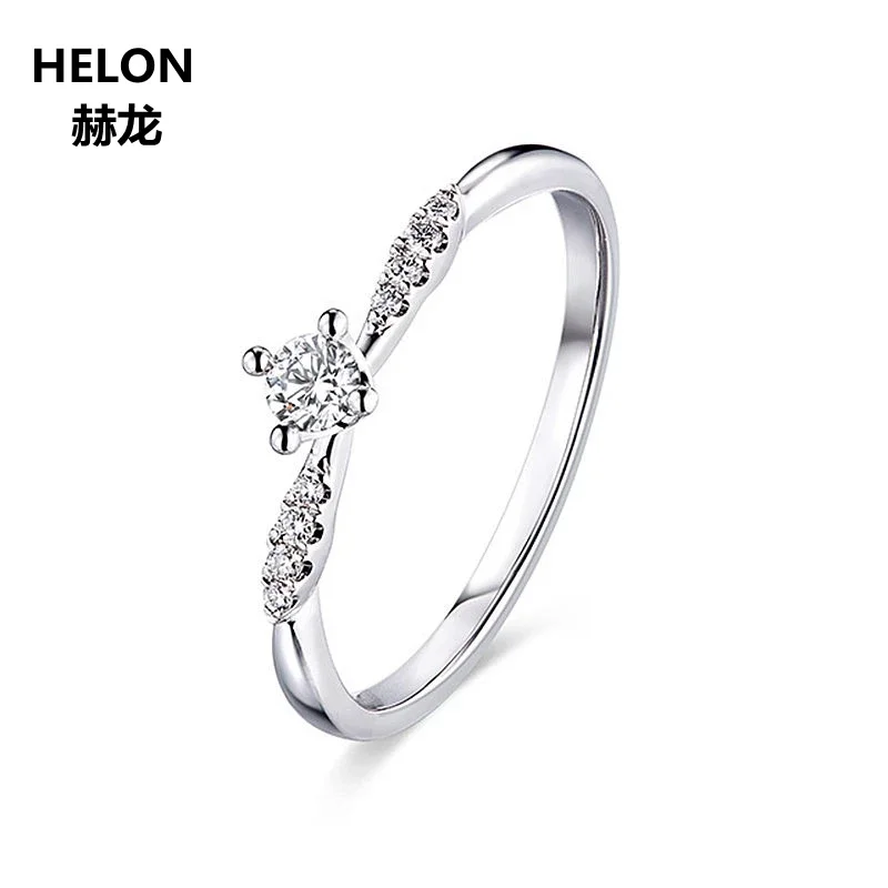 

SI/H Natural Diamonds Engagement Ring for Women Solid 14k White Gold Wedding Anniversary Ring Christmas valentine's day Gift