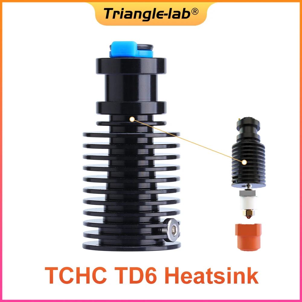 

C Trianglelab TCHC TD6 Heatsink Compatible with TCHC TD6 Hotend TUN Nozzle Thin-wall Bi-Metal Heatbreak 3D Printer