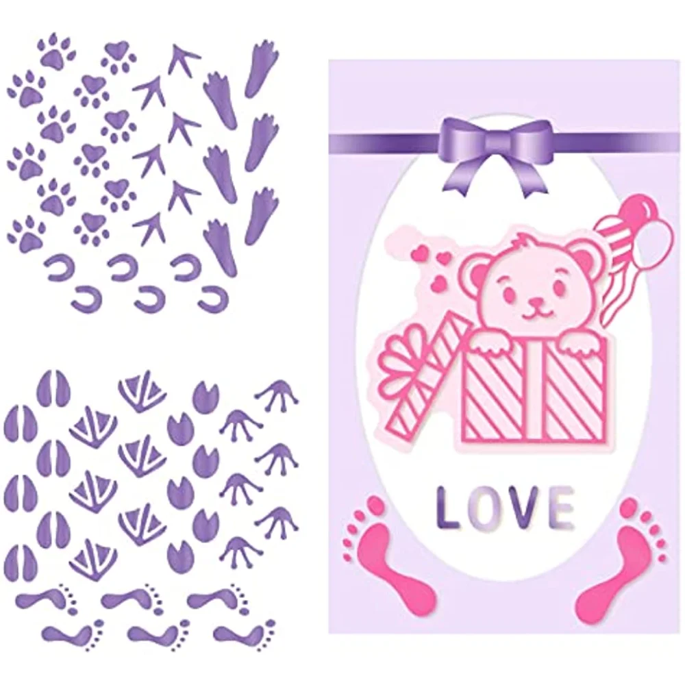 Animal Footprint Hot Foil Plate for DIY Foil Paper Cat Dog Footprint DIY Foil Embossing for Scrapbooking Decor Cards
Animal Footprint Hot Foil Plate for DIY Foil Paper Cat Dog Footprint DIY Foil Embossing for Scrapbooking Decor Cards