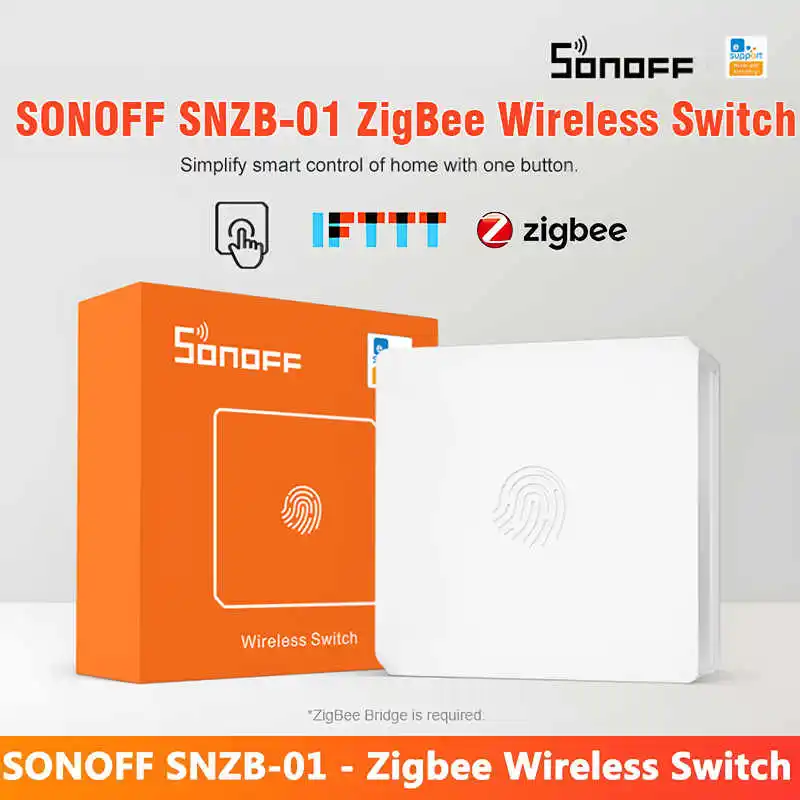 

SONOFF SNZB-01 Zigbee Mini Wireless Smart Button Switch EWeLink APP Remote Control Smart Home Automation Works With ZBBridge IFT