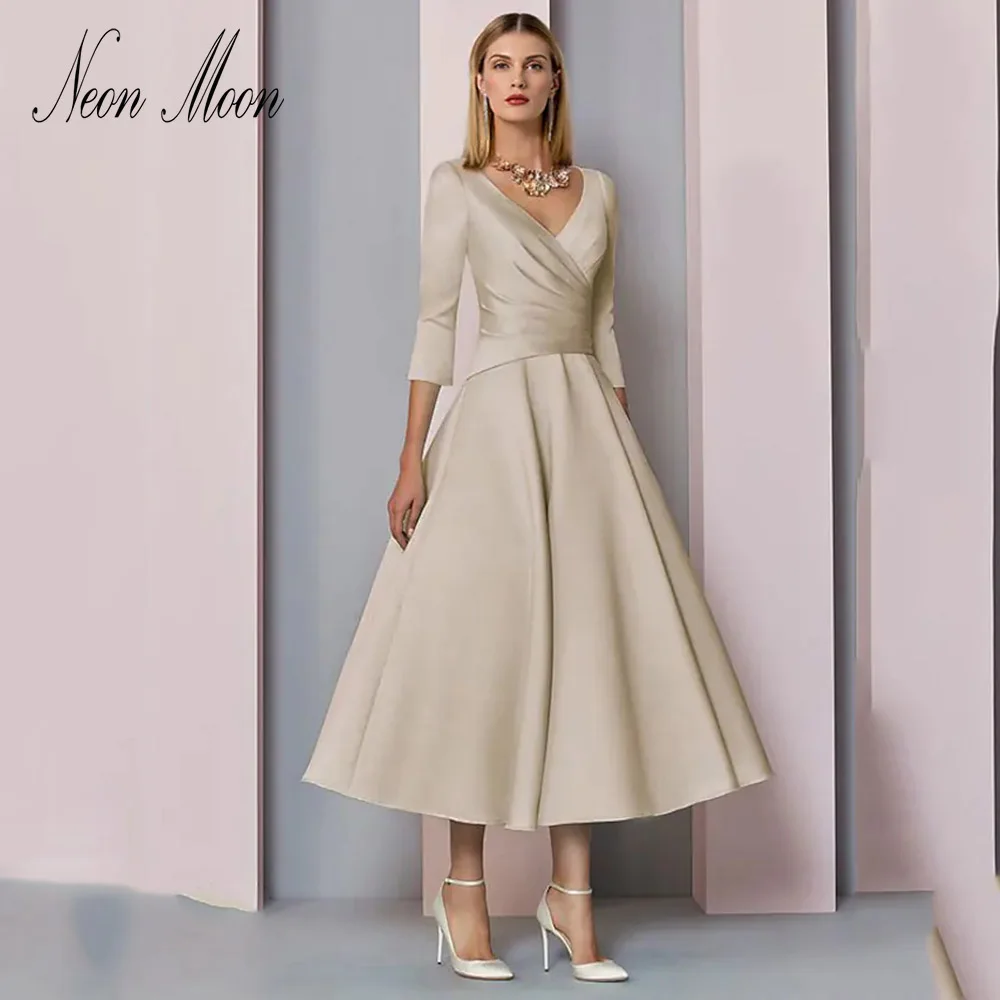 Refined Ankle Length V Neck A Line Mother Of The Bride Dresses For Weddings Half Sleeves Zipper Back Pleats Wedding Party Dress
Refined Ankle Length V Neck A Line Mother Of The Bride Dresses For Weddings Half Sleeves Zipper Back Pleats Wedding Party Dress