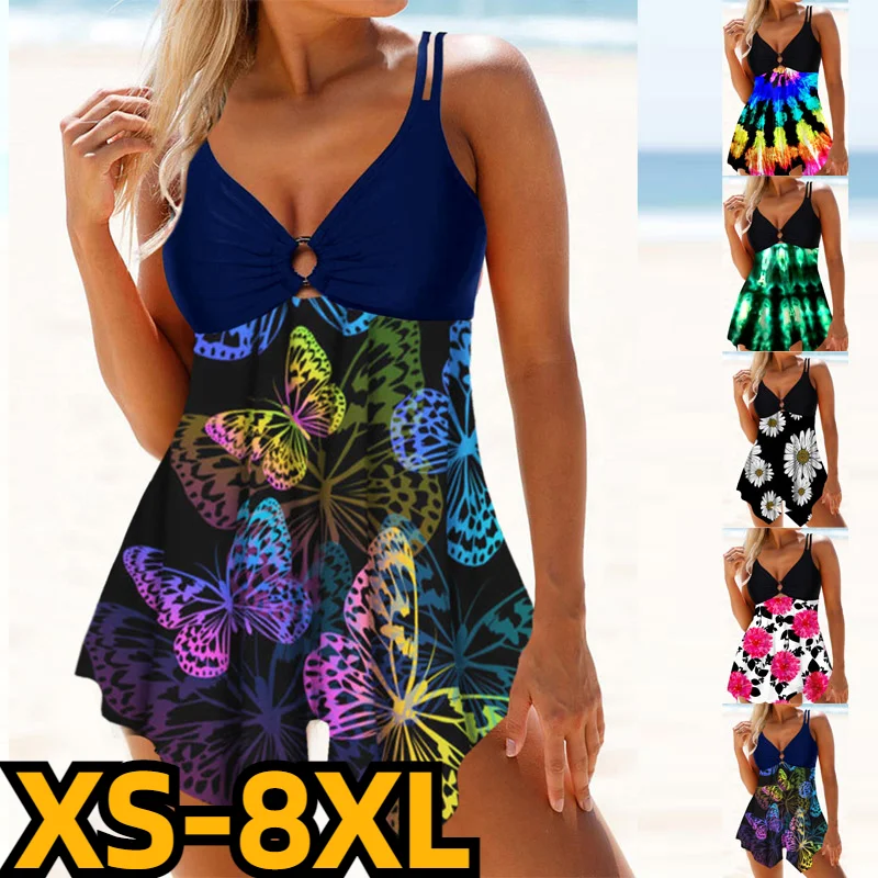 

Beachwear Monokini Swimsuit Bathing Suit Sexy High Waist Summer New Design Printing Swimdrss Women Two Piece Tankini Swimwear