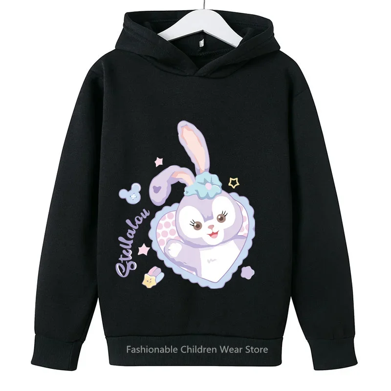 

Толстовка с капюшоном Disney Stellaluna 2023, волшебный кролик-балет, уличная Корейская крутая Повседневная теплая одежда для мальчиков и девочек