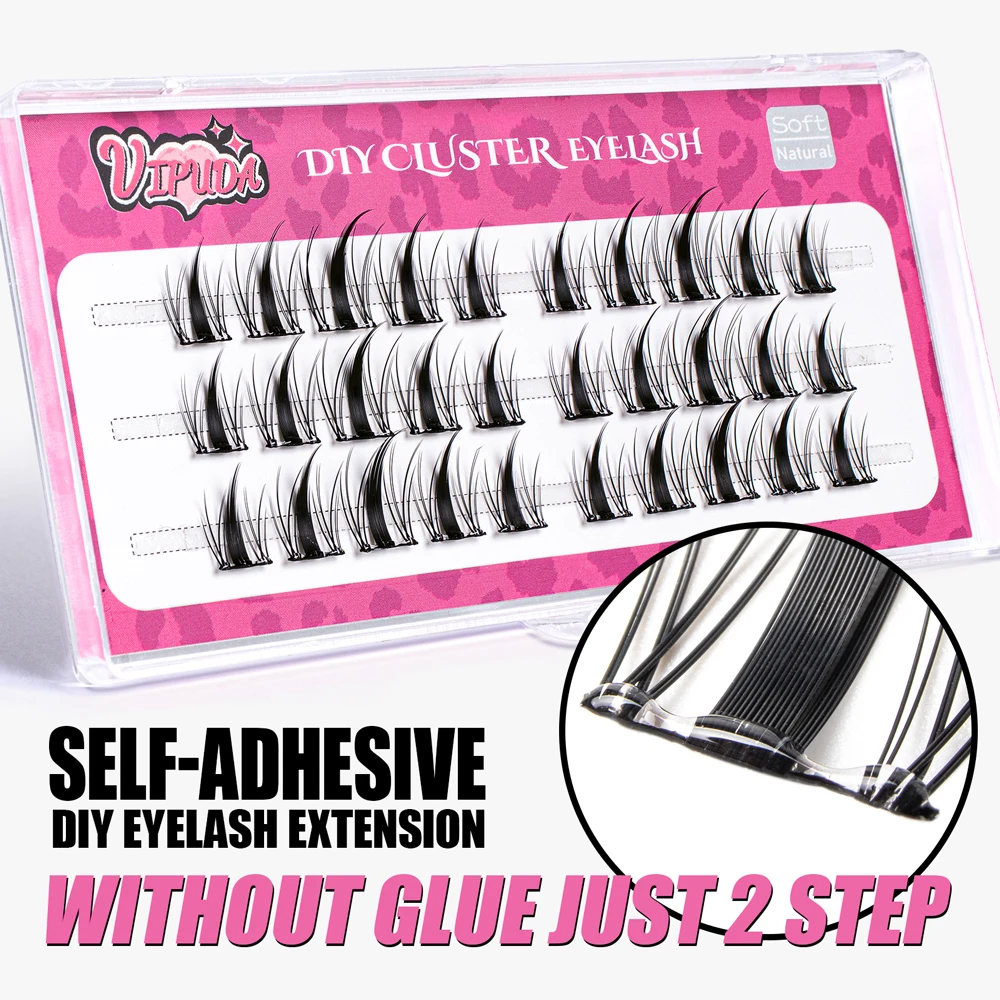 Vipuda Cluster Lashes No Glue Needed Press On False Mink Eyelashes Extension Single Segments Natural Cilios DIY Makeup Tool
Vipuda Cluster Lashes No Glue Needed Press On False Mink Eyelashes Extension Single Segments Natural Cilios DIY Makeup Tool