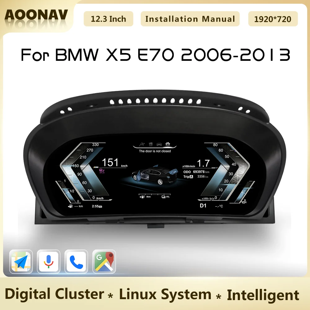 Latest 2023 For BMW X5 E70 2006-2013 CCC CIC Car Digital Cluster Instrument Smart Vehicle Speedometer Dashboard Virtual Display
Latest 2023 For BMW X5 E70 2006-2013 CCC CIC Car Digital Cluster Instrument Smart Vehicle Speedometer Dashboard Virtual Display