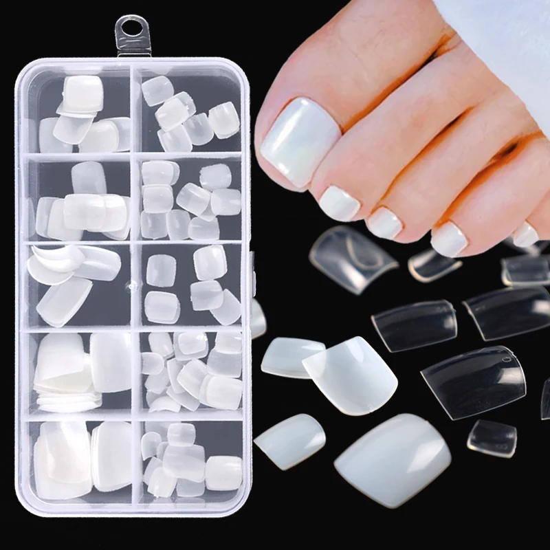 100pcs Artificial False Toe Nails White Natural Clear Full Cover DIY Fake Toenail Acrylic Nail Art Tips Foot Manicure Tools
100pcs Artificial False Toe Nails White Natural Clear Full Cover DIY Fake Toenail Acrylic Nail Art Tips Foot Manicure Tools