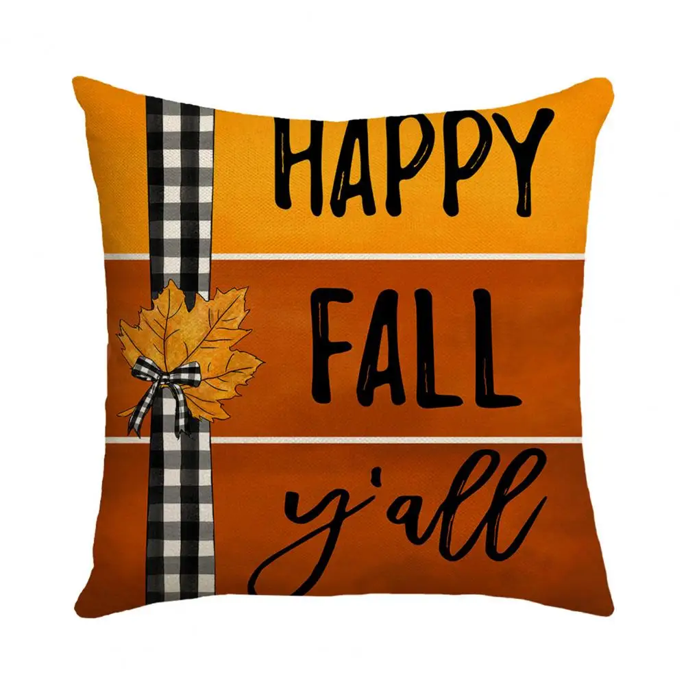 

Bedding Pillow Cases Soft Pillow Cases Pillow Perfection 4 Cozy Halloween Pumpkin Print Linen Cushion Covers for Modern