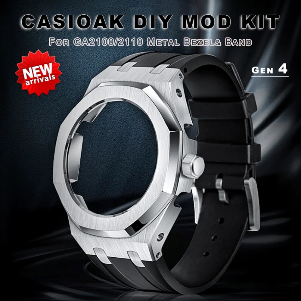 Casioak для GA2100 GMAS2100 Gen5 5-го поколения комплект модов установка резиновый ремешок полностью стальной металлический стандарт
Casioak для GA2100 GMAS2100 Gen5 5-го поколения комплект модов установка резиновый ремешок полностью стальной металлический стандарт