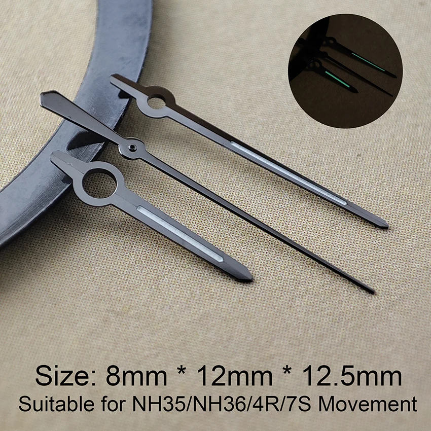 

NH35 Hands Watch Accessories Green Luminous Watch Pointer Suitable for NH35 NH34 NH36 4R 7S NH70 Movement