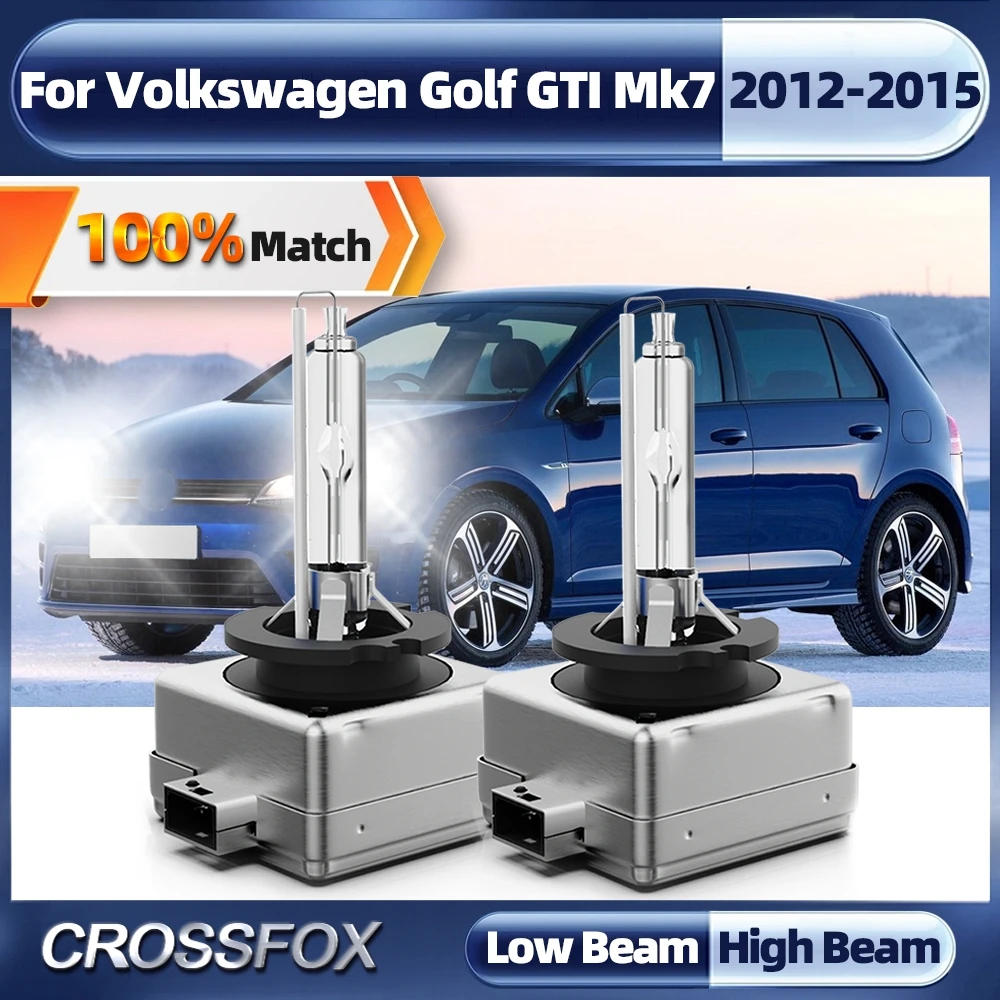 

2Pcs D3S HID Bulbs CBI HID Xenon Headlight Bulb D3 Headlamp Light 6000K White For Volkswagen Golf GTI Mk7 2012 2013 2014 2015