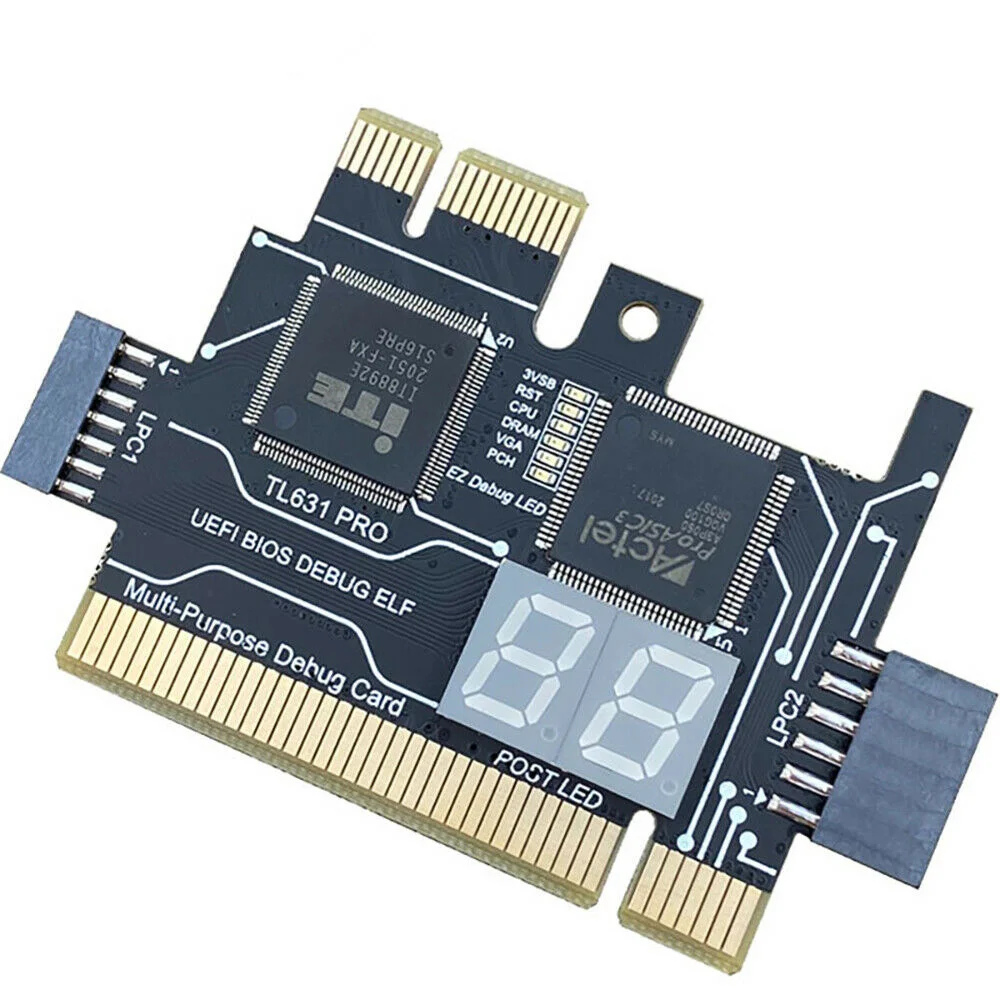 

TL631 Pro Multifunction Desktop Laptop LPC-DEBUG Post Card PCI PCI-E Mini PCI-E Motherboard Diagnostic Analyzer Tester,A