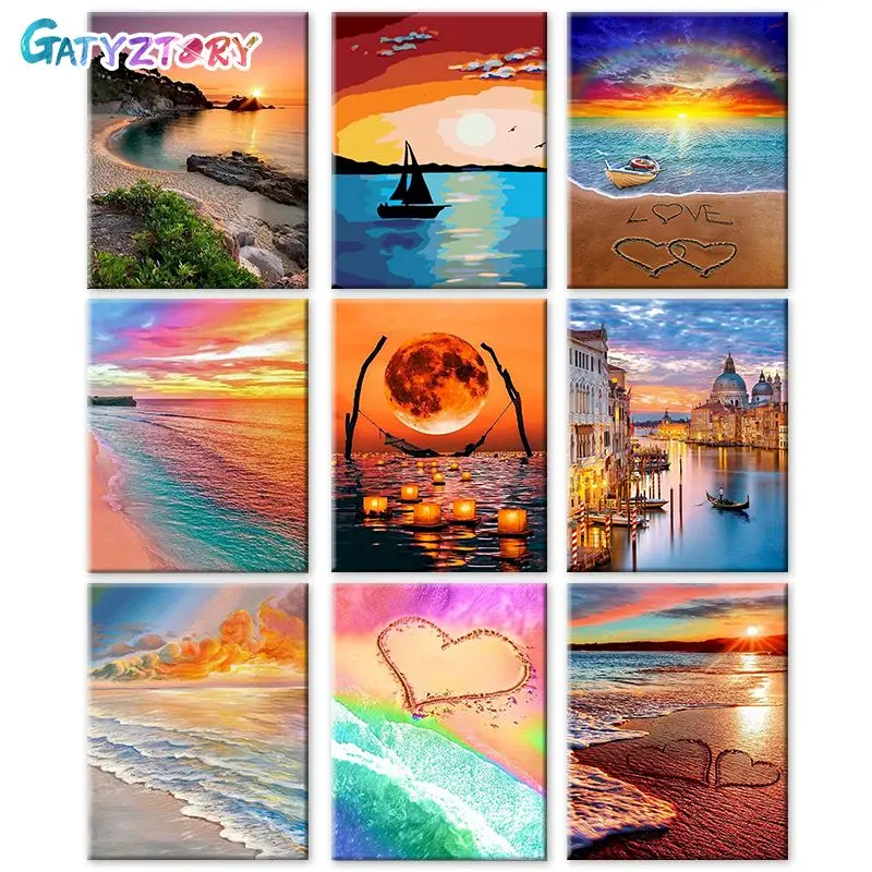 GATYZTORY Painting By Numbers Seaside HandPainted Kits Drawing Canvas DIY Pictures By Numbers Landscape Home Decor Gift
GATYZTORY Painting By Numbers Seaside HandPainted Kits Drawing Canvas DIY Pictures By Numbers Landscape Home Decor Gift
