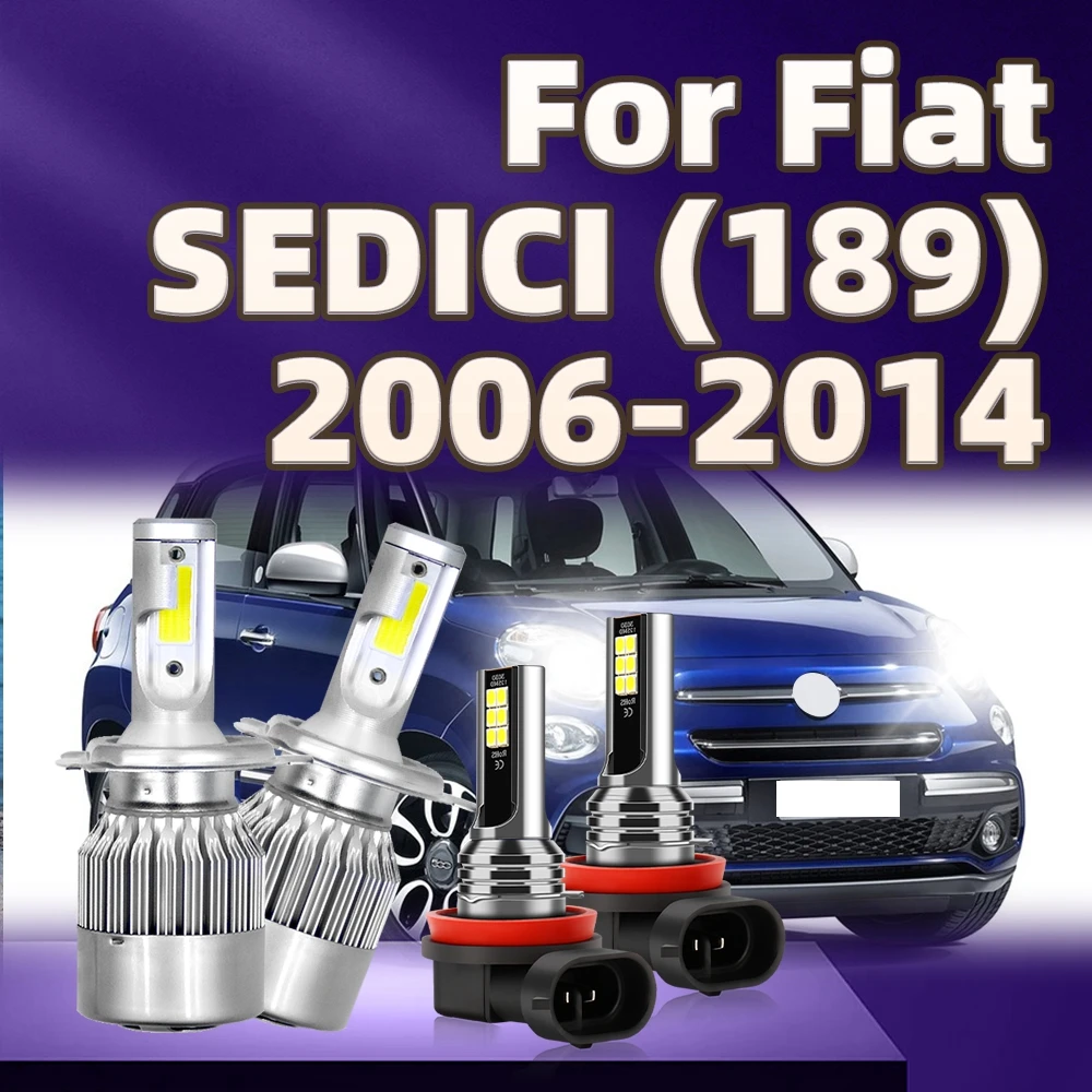

H4 LED Headlight Car 26000LM 6000K H11 Fog Bulbs For Fiat SEDICI (189) 2006 2007 2008 2009 2010 2011 2012 2013 2014