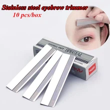 

10pcs Eyebrow Razor Eyebrow Trimmer Makeup Knife Scraping Finishing Sharp Stainless Steel Blade Makeup Tools Multifunctional