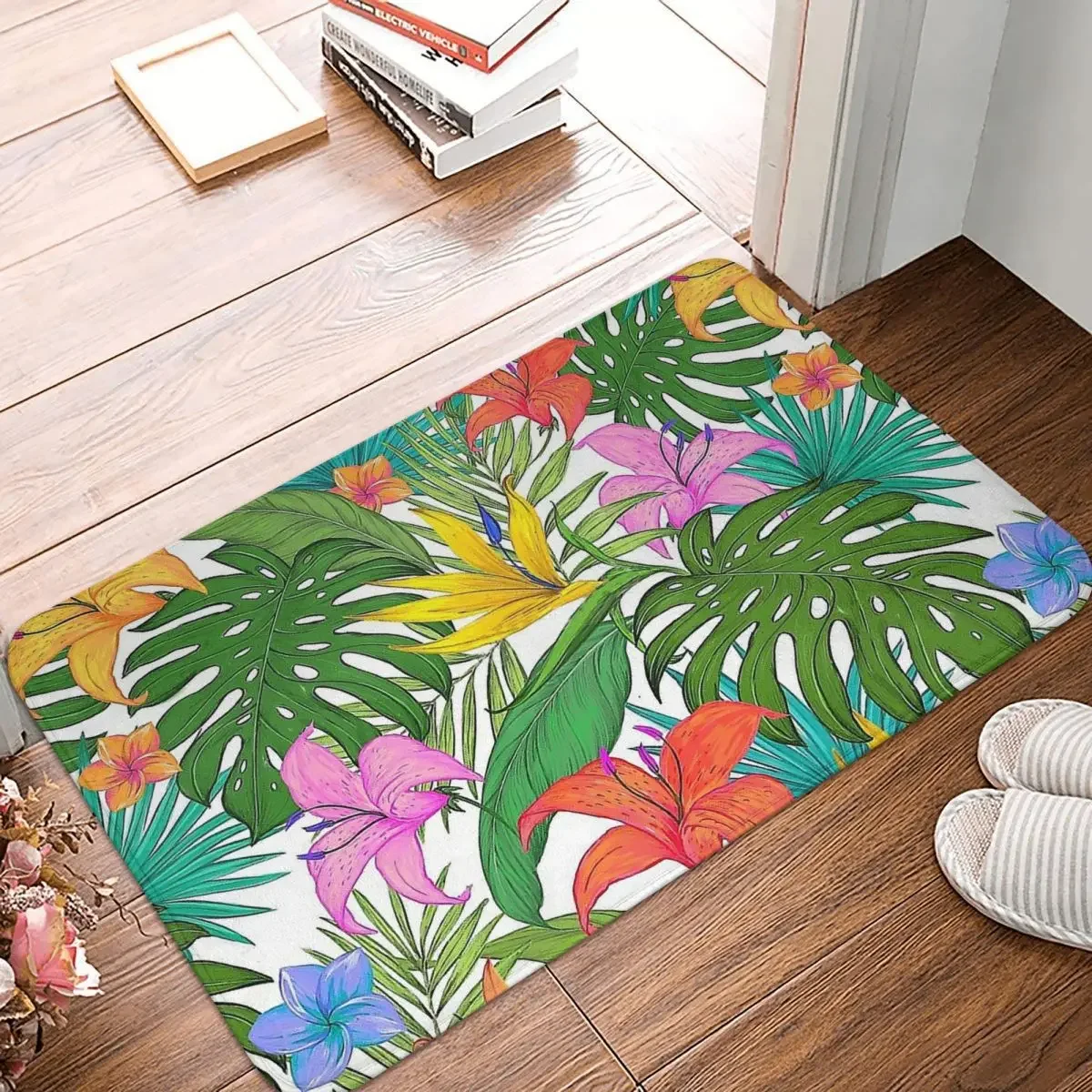 

Tropical Leaves Beach Non-Slip Carpet Morning At Key West Doormat Bedroom Kitchen Mat Entrance Door Home Rug