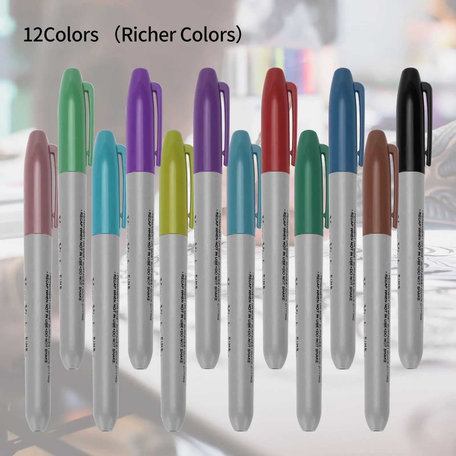 12pcs/set Tattoo Pen Waterproof Tattoo Skin Plastic Colorful Erasable Marker Pen for Tattoo Supplies Makeup Tattoo Accessories
12pcs/set Tattoo Pen Waterproof Tattoo Skin Plastic Colorful Erasable Marker Pen for Tattoo Supplies Makeup Tattoo Accessories