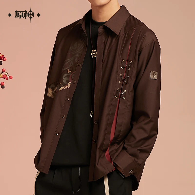 Anime Game Genshin Impact Hu Tao Impression Fashion Cosplay Dark Brown Long Sleeve Shirt Unisex Casual Outwear Tops Fans Gift
Anime Game Genshin Impact Hu Tao Impression Fashion Cosplay Dark Brown Long Sleeve Shirt Unisex Casual Outwear Tops Fans Gift
