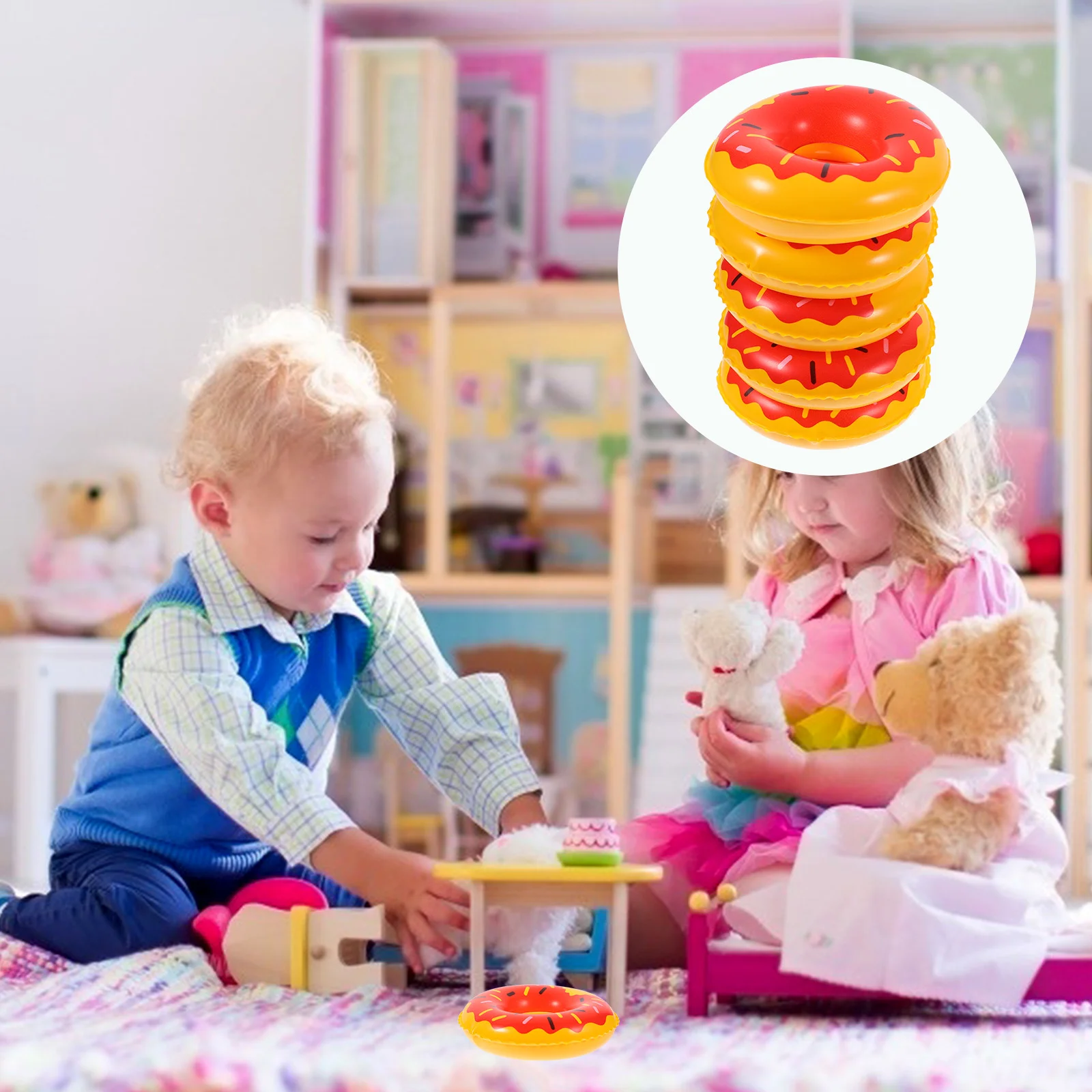 10 Pcs Mini Swim Ring Inflatable Dolls Miniature House Decors Accessories Ornaments Rings Plastic Child
10 Pcs Mini Swim Ring Inflatable Dolls Miniature House Decors Accessories Ornaments Rings Plastic Child
