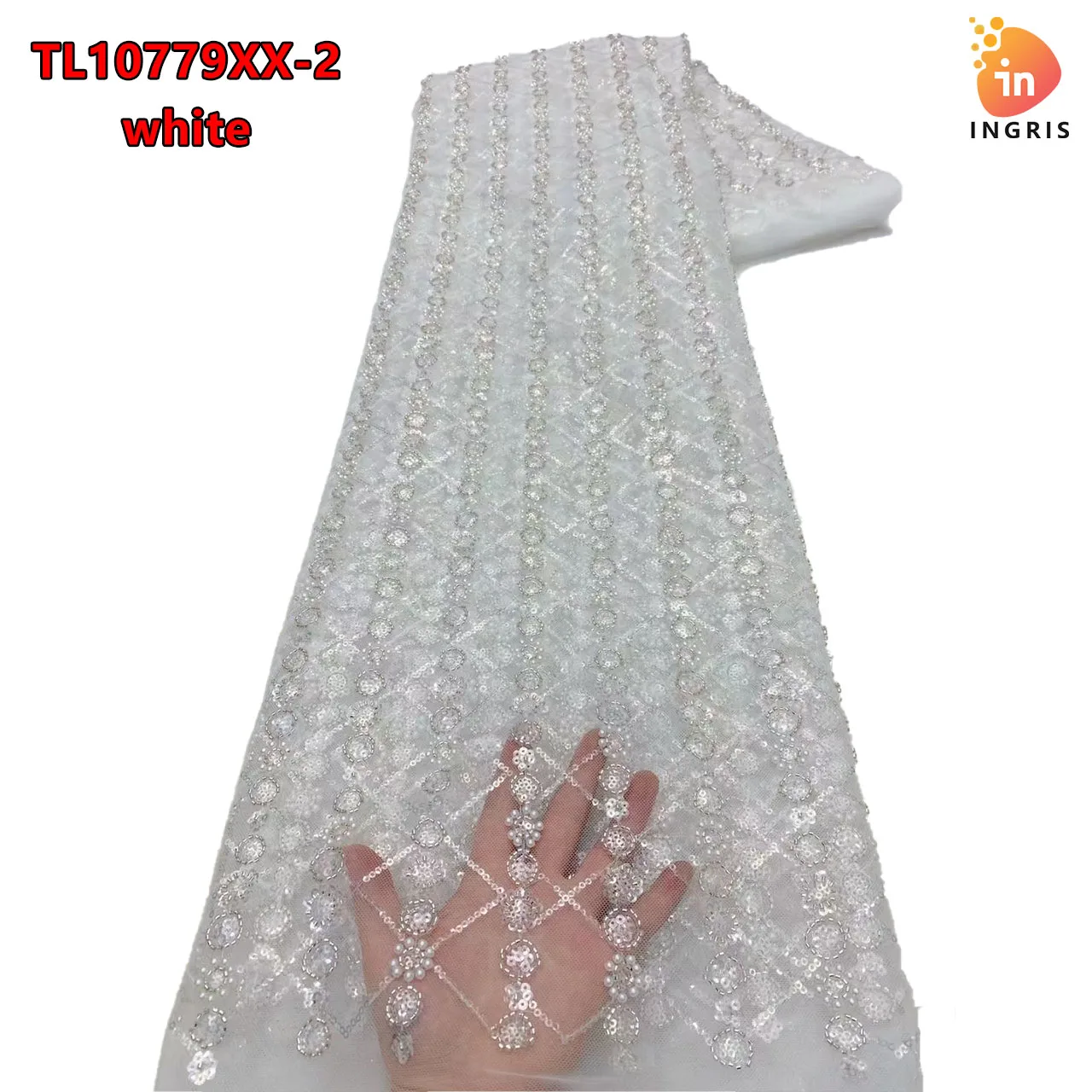 

Африканская кружевная ткань 2024, высококачественное кружево, французские сетчатые бусины, кружевная ткань, блестки, нигерийская кружевная ткань, свадебное платье TL10779XX