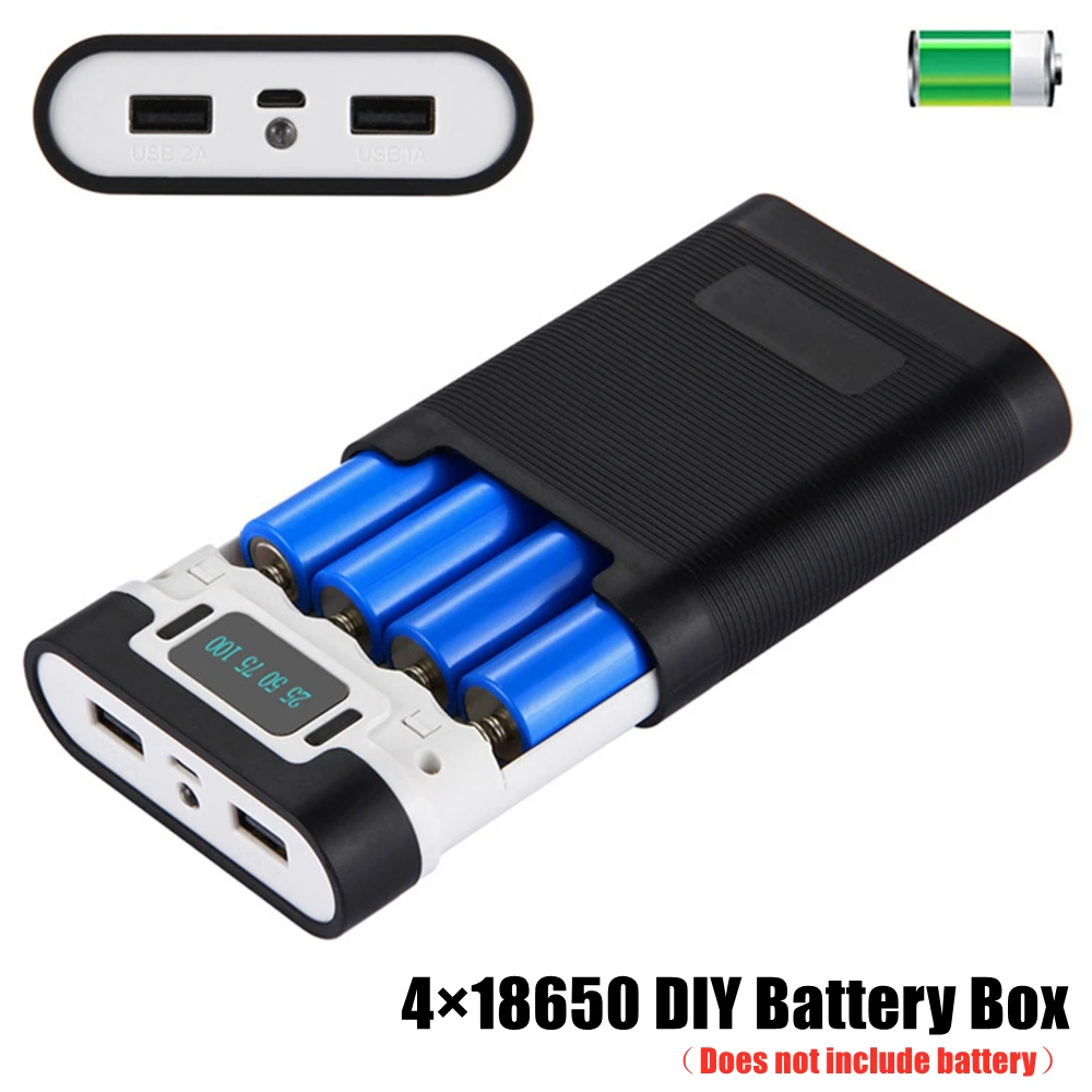 4x18650 DIY Capacity Battery Box Portable Charger Power Bank Case Dual USB Output Charging Shell Powerbank Without Battery
4x18650 DIY Capacity Battery Box Portable Charger Power Bank Case Dual USB Output Charging Shell Powerbank Without Battery