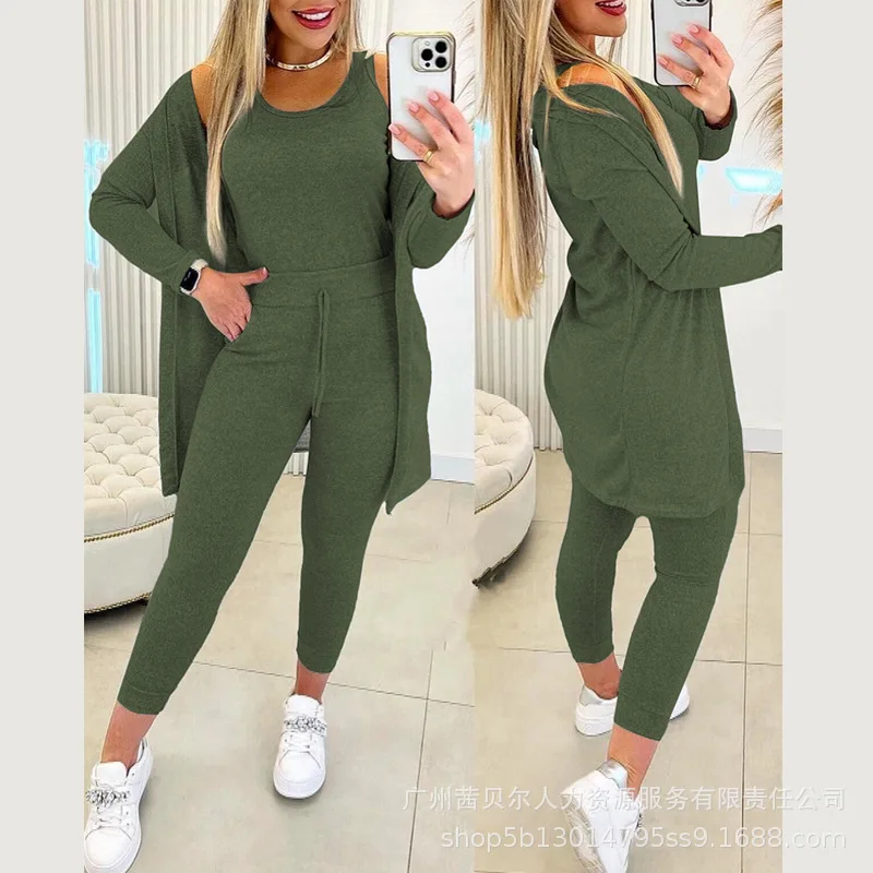 Wepbel Y2K Summer Vest Tops Women Three Piece Outfits Long Sleeve Cardigan Skinny Trousers Tank Top Elastic Waist Pants Suit
Wepbel Y2K Summer Vest Tops Women Three Piece Outfits Long Sleeve Cardigan Skinny Trousers Tank Top Elastic Waist Pants Suit