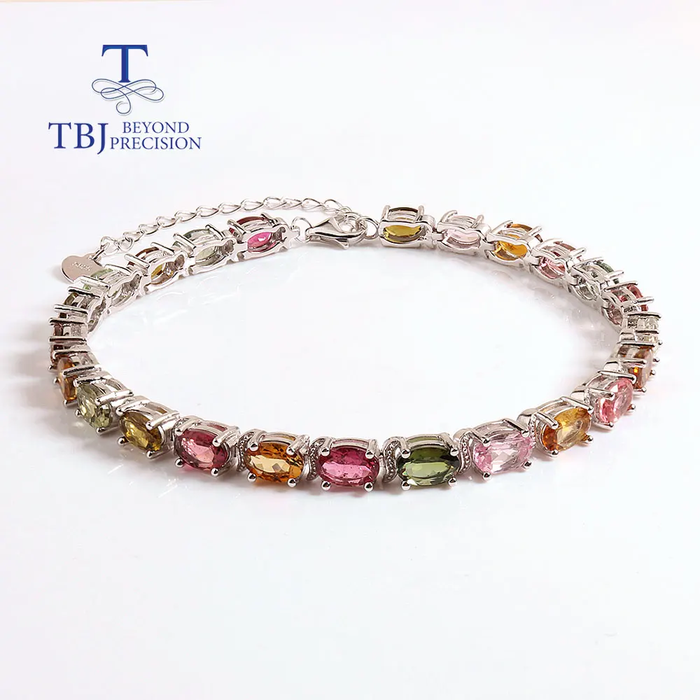2022 new Colorful Gemstone Bracelet Natural Brazil tourmaline Oval 4*6mm fine jewelry 925 sterling silver for women gift
2022 new Colorful Gemstone Bracelet Natural Brazil tourmaline Oval 4*6mm fine jewelry 925 sterling silver for women gift
